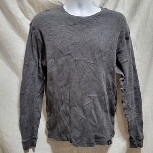 Linus Tech Tips‎ Waffle Knit Thermal Shirt Men Large Gray Cotton Stretch Outdoor
